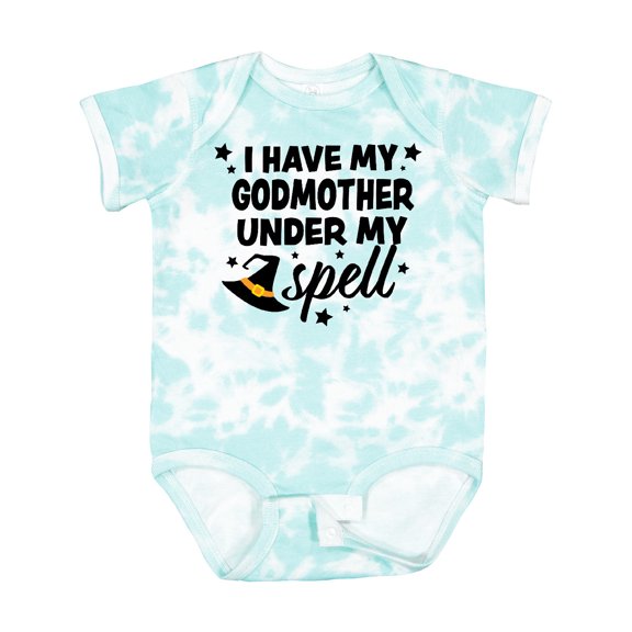 Inktastic I Have My Godmother Under My Spell with Cute Witch Hat Boys or Girls Baby Bodysuit