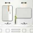 thumbnail image 2 of PAIHOME Sand Black Bathroom Mirror Stainless Steel Frame Vanity Mirrors 24"x36", 2 of 8