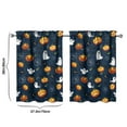 thumbnail image 4 of Halloween Aesthetic Kitchen Curtains Set of 2, Featuring Pumpkin and Black Cat Illustration, Semi-Sheer Window Panels 27.5x36in(70x90cm) Kitchen Curtains, 4 of 4