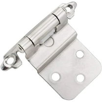 20PCS Mount Self Closing 3/8 inch Inset Cabinet Hinges Nickel Plated Finish Multi-Fold Overlay Cabinet Door Flush Hinges