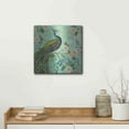 thumbnail image 5 of Luxe Metal Art 'Peacock Arbor V Blue' by Sue Schlabach, Metal Wall Art, 12"x12", 5 of 7