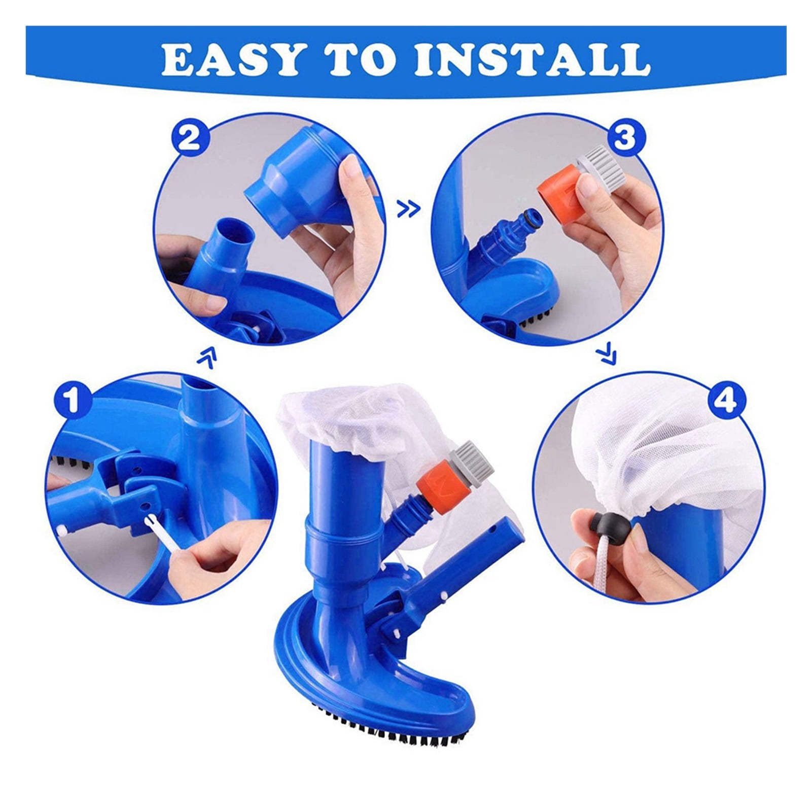1set Swimming Pool Vacuum Cleaner Cleaning Robot Clean Electrical Spa Tub Tool Kit Pool Suction Machine Portable Pool Cleaning ,Great Suction Power