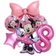 thumbnail image 1 of Disney-suministros de fiesta de cumpleaños con tema de Minnie Mouse, color rosa, taza, plato, globo, decoración de fiesta de cumpleaños para niños y niñas, vajilla desechable, 1 of 4