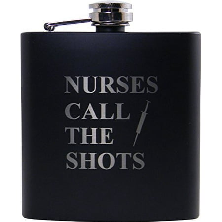 

Nurses Call the Shots Flask Funnel and Gift Box - Great Gift for a Cna Rn LPN Nurse Nursing Student or Nursing Graduate