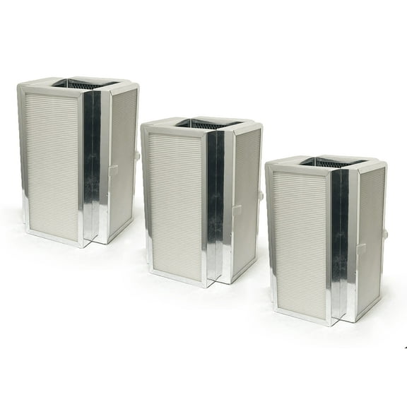 Nispira 3-In-1 True HEPA Activated Carbon Premium Filter Replacement for Medify MA-50 Air Purifier MA-50R H13, 3 Pack