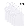 thumbnail image 4 of Eltusu Girls Cotton Tank Tops, Y-Back 4 Pieces Soft Sleeveless Summer Vest Shirts White Size 10-11 T, 4 of 5