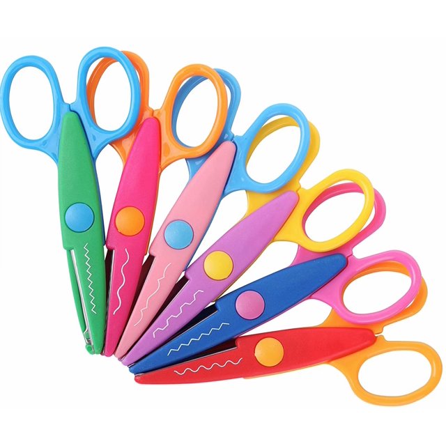 Cribun DIY Craft Supplies Set,Accfore 6 Pieces Decorative Paper Edge Creative Scissors for Card Scrapbooking, Crafts,Engraving, Kid DIY Handmade