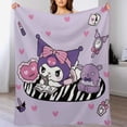 thumbnail image 5 of KUROMI Throw Blanket Cute Flannel Anime for Girls Boys Men Women, 5 of 7