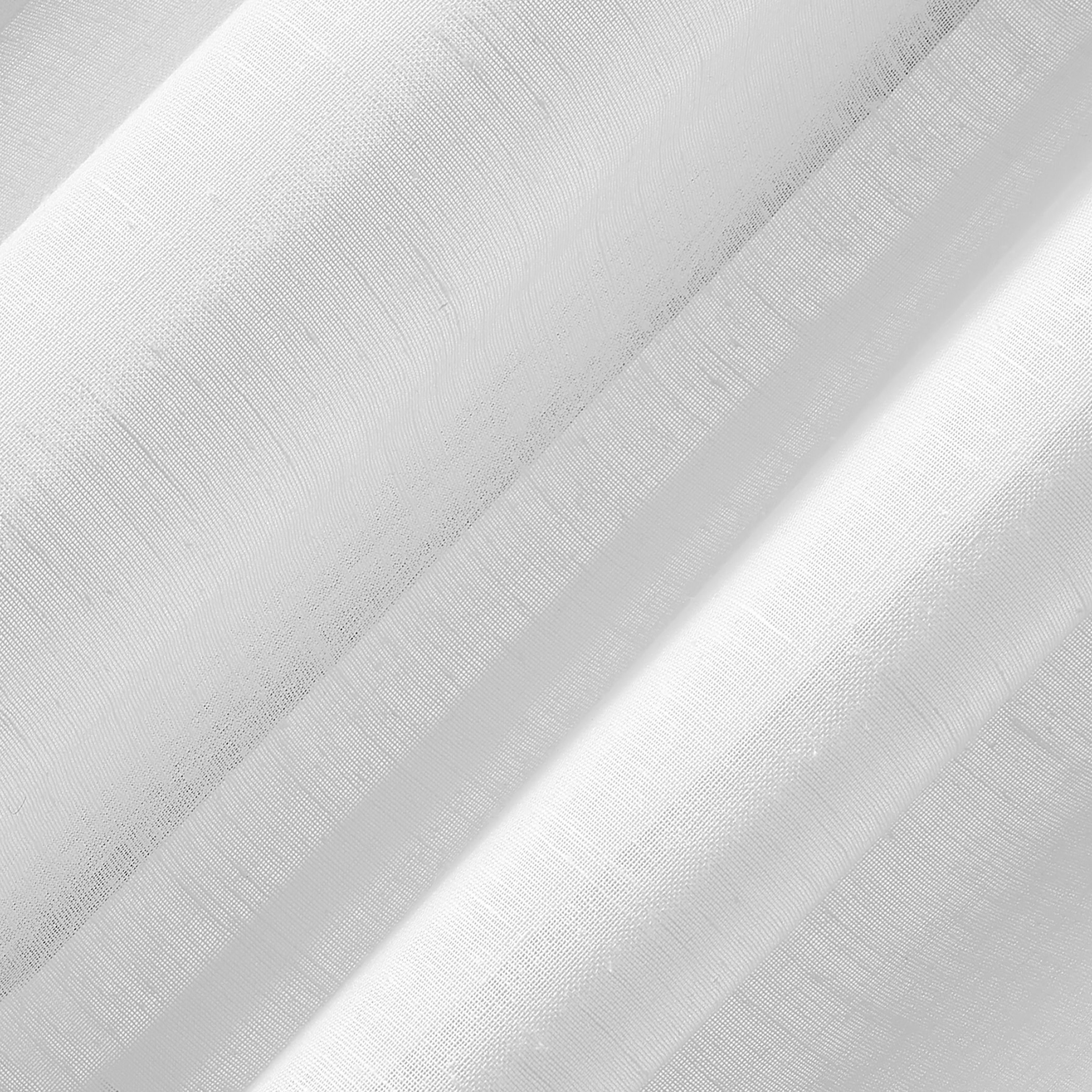 Archaeo 2-Pack Slub Textured Linen Blend Cafe Curtain Pair, 56"W X 36"L, White