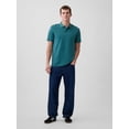 thumbnail image 2 of Polo GAP de piqué elástico para hombre, color verde balsámico, talla S, 2 of 5