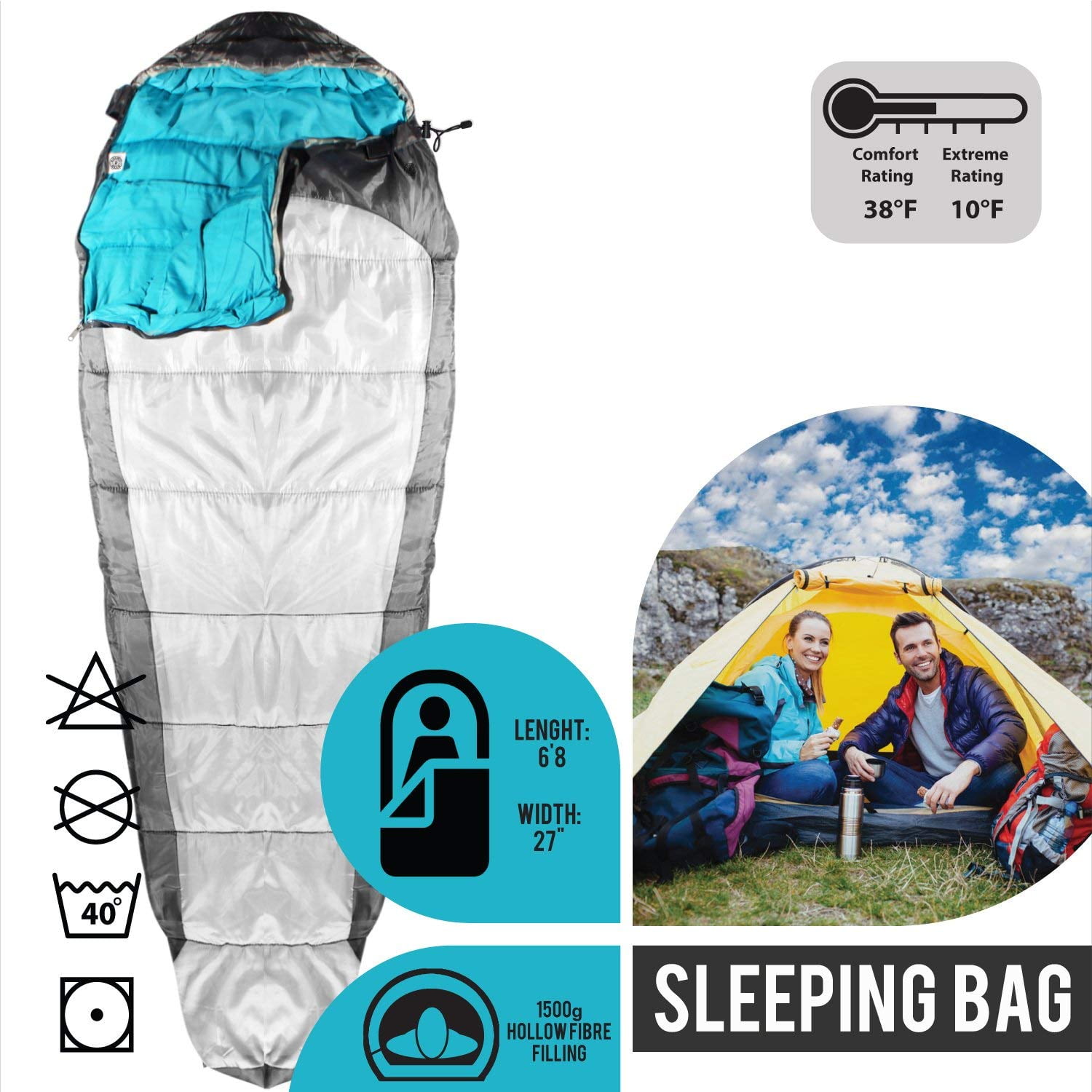 Khomo Gear 10 F Mummy Sleeping Bag