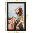 thumbnail image 3 of Vittanly 7x11 Picture Frame for Wall Mounting or Tabletop Display, Engineered Wood with Shatter Resistant Plexiglass, Photo Frames for Home Decor, Black, 1 Pack, 3 of 7