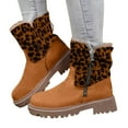 thumbnail image 5 of YLYL Winter Snow Mid Calf Boots for Women Side Zipper Warm Fur Lined Wide Width Winter Combat Boots, 5 of 9