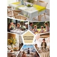 thumbnail image 5 of Yellow Table Cloth, Modern Geometric Grey Oil Painting Abstract Waterproof Tablecloth for Square Tables, Reusable Washable Fabric Table Cover for Restaurant Kitchen Dining Tables 60"x60", 5 of 6