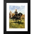 thumbnail image 2 of Christopher Clark 13x18 Black Modern Framed Museum Art Print Titled - H.M. King George V. on His Charger, Rupert, 2 of 5