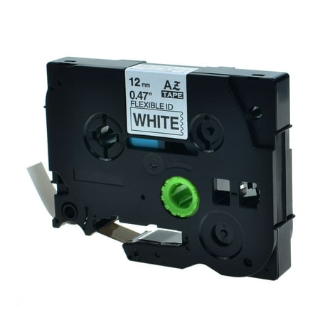 GREENCYCLE 1PK Compatible For Brother P-Touch Laminated TZe TZ Label Tape Cartridge 12mm x 8m TZ-FX231 TZe-FX231 (Flexible ID Cable Wire Black on White)