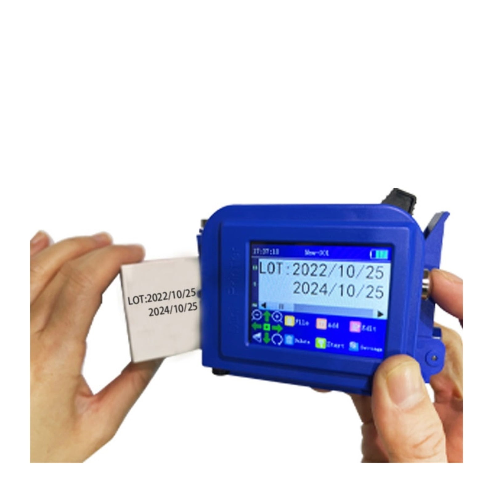 PC11Plus 12.7/25.4mm Mini Portable Printer, 2D Strip Lot Logo Expiration Date, Handheld Inkjet Printer Labels ,Multifunction Inkjet Printer