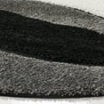 thumbnail image 6 of SAFAVIEH Florida Tyler Geometric Waves Shag Area Rug, Grey/Black, 6'7" x 6'7" Round, 6 of 6