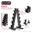 thumbnail image 3 of CAP A Frame-Style Dumbbell Stand, Black (Holds 5 pairs), 3 of 5