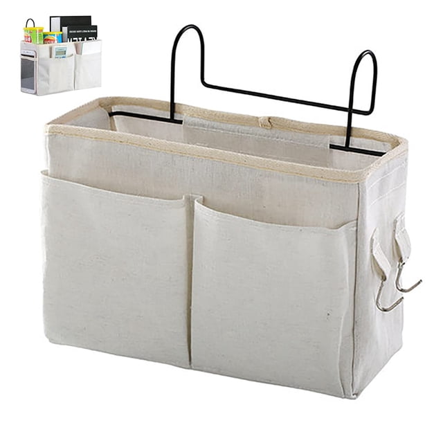 Caddy de Chevet Panier de Rangement Suspendu Multi-Fonction pour Lits Superposés et Hospitaliers Dortoirs Rails de Lit, Peut Contenir Lunettes Livres Téléphones Portables Clés
