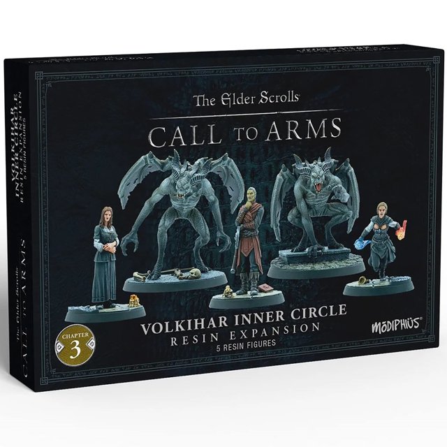 Modiphius Divertissement le Vieux Rouleaux : Appel aux Armes - Cercle Intérieur Volkihar - 5 Figurines en Résine Non Peintes