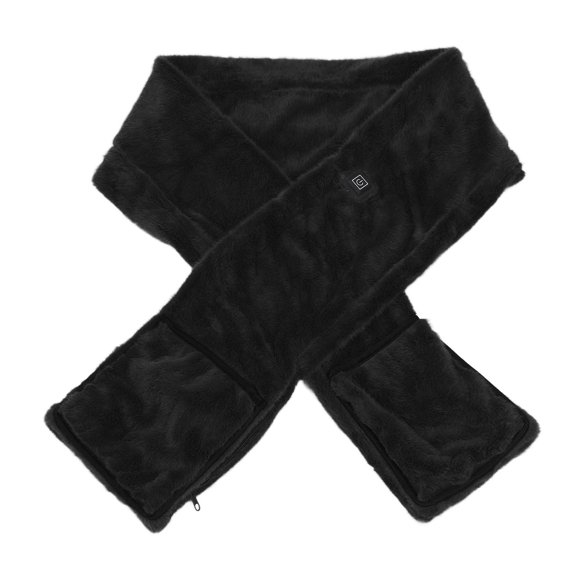 BOKYAN USB Heated Velvet Scarf with 2 Hand‑Warm Pockets, 42‑50°C Adjustable Warmth, Long‑Lasting Outdoor Comfort