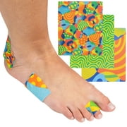 ZenToes Moleskin Blister Prevention Sheets to Protect Feet, Toes and Heels from Rubbing Shoes - 3 Sheets (Motion Mosaic)