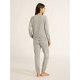 thumbnail image 5 of Joyspun Women's and Women’s Plus French Terry Sweatshirt and Joggers Set, 2-Piece, Sizes XS to 3X, 5 of 5