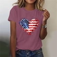 thumbnail image 7 of Pxxlle Fourth of July Shirts for Women Funny USA Flag Graphic Tees Patriotic Short Sleeve T Shirts Independence Day Crewneck Tshirt XXL, 7 of 7