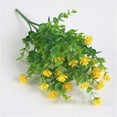 thumbnail image 2 of Beautynvta Artificial Flowers for Outdoor, Fake Plastic Flowers Bouquet with Green Leaves, UV Resistant No Fade Faux Plants for Home Garden Porch Patio Bushes, Yellow, 2 of 5