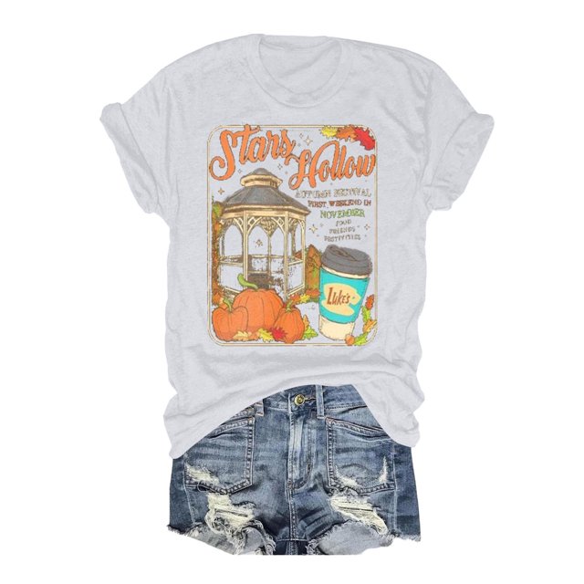 LUOGENLI T-shirts pour Femme pour Femmes T-Shirt Décontracté Ample à Col Rond / Haut à Manches Courtes pour Confort et Style T-Shirt T-shirts Femmes Blanc Fête de la Saint-Patrick Blanc TG