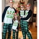 thumbnail image 2 of Pijamas familiares a juego de Navidad I Will Be Gnome para Navidad conjunto de pijamas de cuadros verdes, 2 of 3