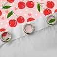 thumbnail image 4 of Homewish Red Cherry Curtains Pack of 2 (42x84 Each),Cute Heart Print Curtains Blackout,Geometric Polka Dots Bedroom Curtains For Girl Kids,Breathable Home Decor, 4 of 6