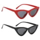 thumbnail image 1 of Gafas de terre clásicas de 2 piezas para mujer, gafas de diseñador con montura triangular de para mujer Rojo gris y negro, 1 of 8