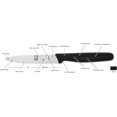 thumbnail image 4 of ICEL 4 Inch Paring Knife, Straight Edge, High Carbon German Stainless Steel razor Sharp Blade, Black Handle, 4 of 6