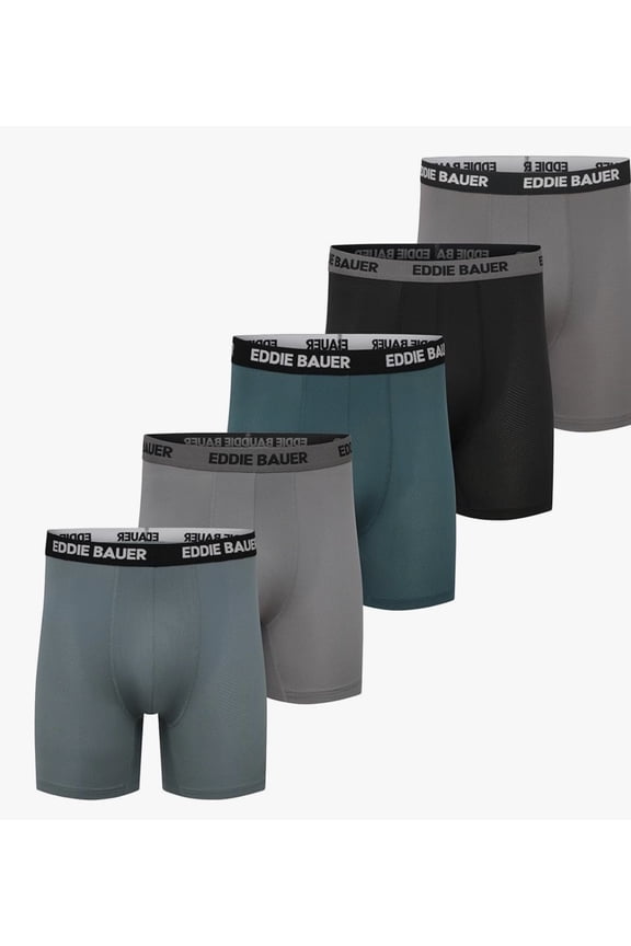 Mens Microfiber Mesh Boxer Brief With Contoured Pouch 5 Pack SMALL