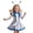 Blue, variant on Girls Alien Robot Dress, Shiny Metallic Skater Dress with Antenna Headband, Halloween