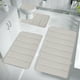 thumbnail image 4 of Set de esterillas de baño de espuma | Colección de alfombras de baño de 4 piezas | Vellón de terciopelo suave y espuma | Parte trasera antideslizante de goma | Altamente absorbente | Lavable a, 4 of 9