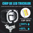 thumbnail image 4 of Par Faro Led Cuadrad Ojos Ángel Exploradoras Para Moto Auto, 4 of 8