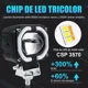 thumbnail image 4 of Par Faro Led Cuadrad Ojos Ángel Exploradoras Para Moto Auto, 4 of 8