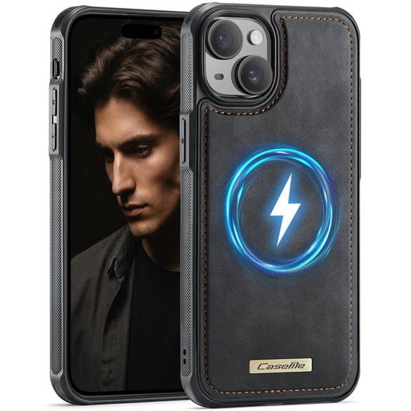 Magnetic Case for iPhone 15 Pro Max / 15 Pro / 15 Plus / 15, Strong Magnetic Slim Protective Phone Cover, Shockproof Scratch-Resistant Lightweight Case
