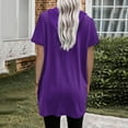 thumbnail image 3 of Timegard Hoodies for Women Short Sleeve Drawstring Mid Long Pullover Tops Casual Loose Summer Fashion, 3 of 5