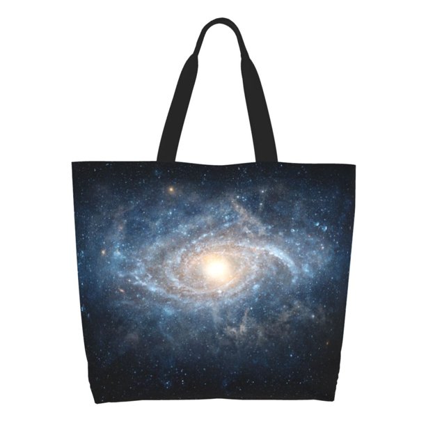 Balery The Galaxy Bolsa Tote Estilo Estético con Cremalleras, Bolsa de Hombro, Bolsa de Compras Grande y Plegable