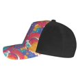 thumbnail image 3 of Curved Design Along The Top Of The Baseball Cap Reinforced Adjustable Breasted Four Seasons Available Indianred Tie-Dye Background Vibrant Colors And Swirling (2), 3 of 8