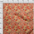 thumbnail image 3 of oneOone Rayon Dark Peach Fabric Tropical Leaf Sewing Craft Projects Fabric Prints By Yard 56 Inch Wide, 3 of 5
