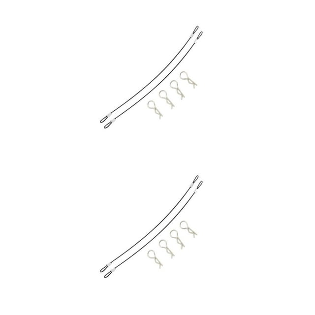 maskred Anti-lost Car Shell Rope With High Hardness And Strength Metal Clip R Pin Rod Convenient To black 1:10 2Set