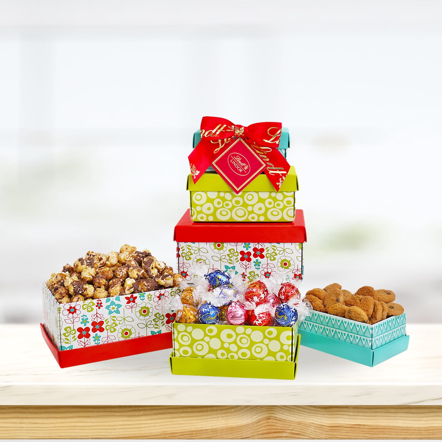 Alder Creek Gift Baskets Lindt Springtime Collection Tower (6 Items)