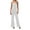 White, variant on Women's Off Shoulder Button Detail Jumpsuit - Flared Pants, Summer, S-XXL