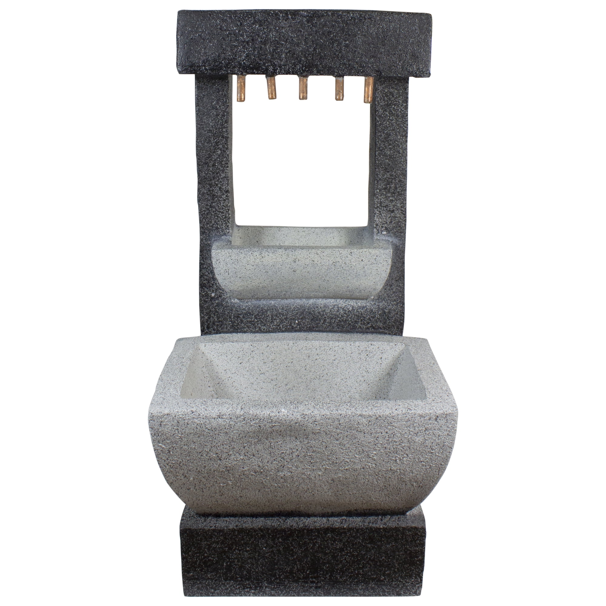 Northlight LED Lighted Rainfall Outdoor Water Fountain with Planter - 26"