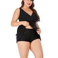 thumbnail image 2 of Bescott Two Piece V Neck Plus Size Swimwear Swimsuits for Women Bathing Suits for Women Tankini Tummy Control Swimdress, 2 of 5